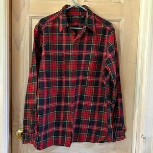 Polo Ralph Lauren Custom Fit Tartan Plaid Flannel Workshirt. Men’s Medium